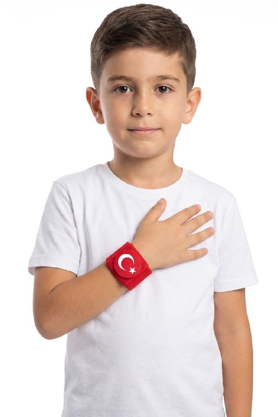 Ay Yıldızlı Çocuk Bayramlık Bileklik — KIRMIZI