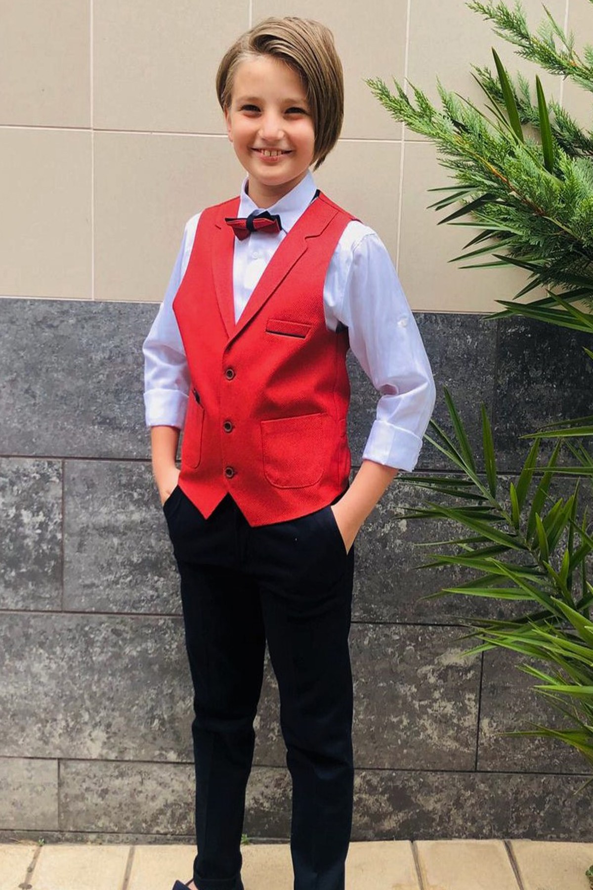 Spor Yelek Erkek Çocuk Takım — KIRMIZI