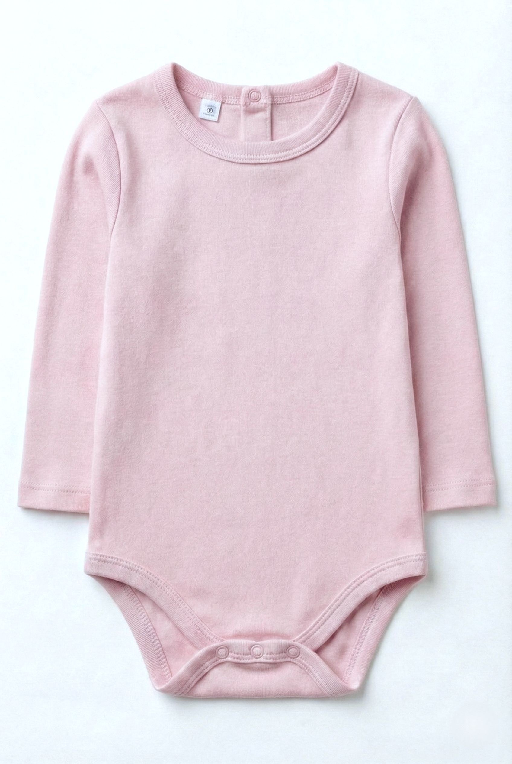 Bebek Çıtçıtlı Uzun Kol Zıbın Badi — PEMBE