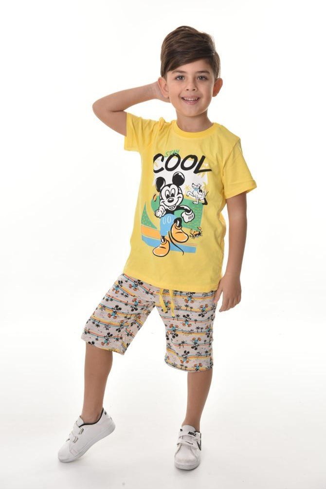 Cool Stay Şortlu Erkek Çocuk Takım — SARI