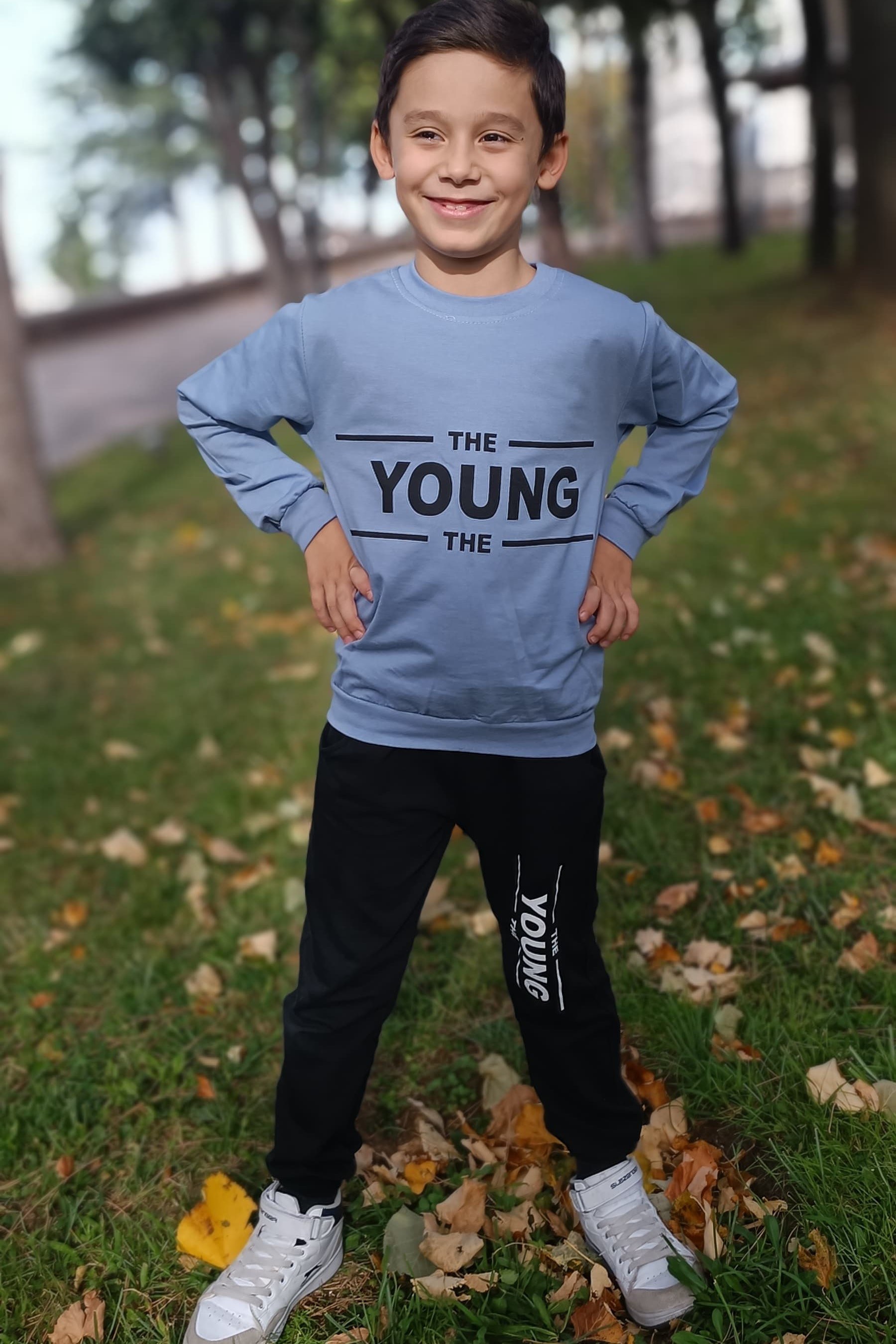 Young 2iplik Mevsimlik Çocuk Eşofman Takım — MAVİ