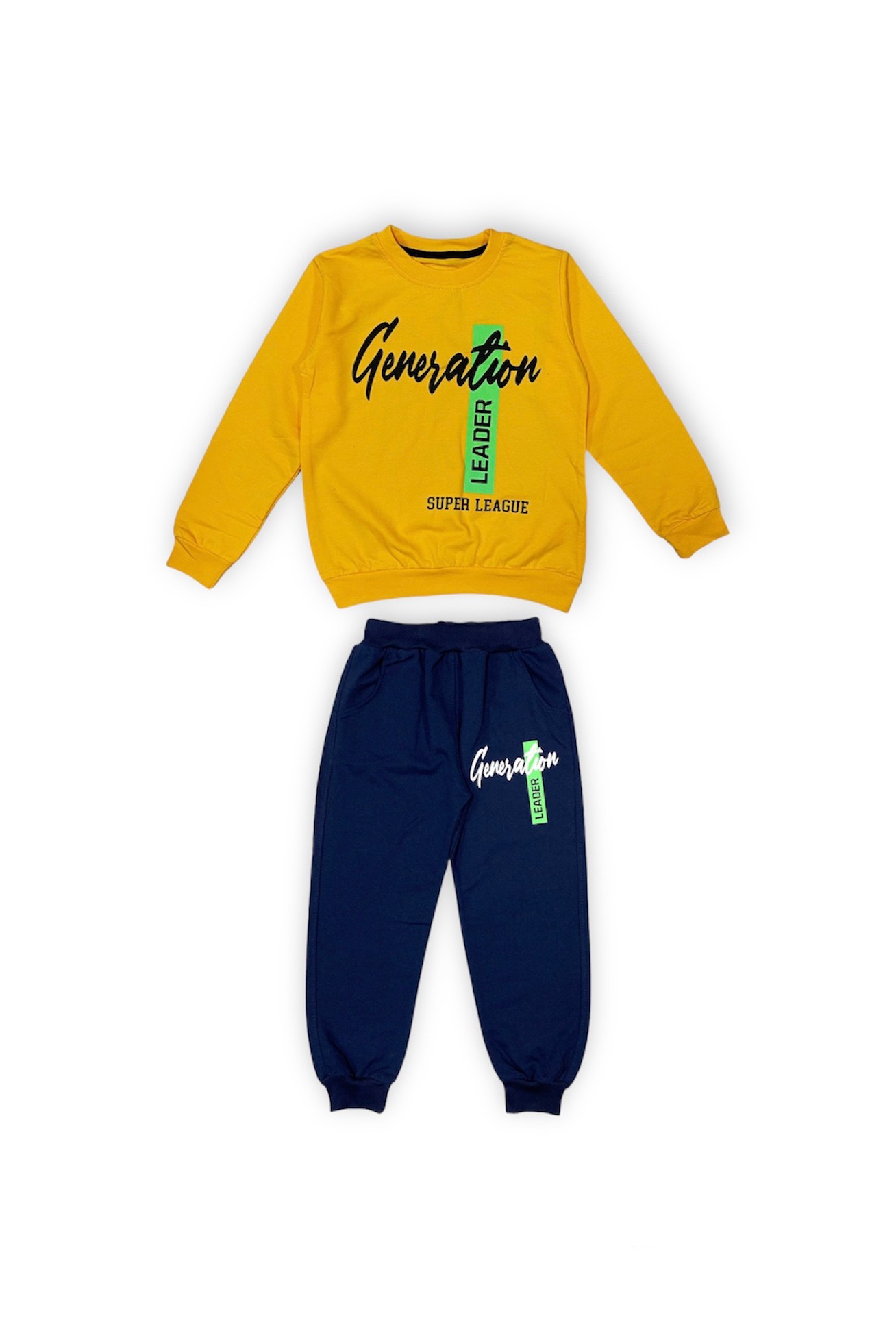 İkiiplik Unisex Çocuk Eşofman Takım — SARI