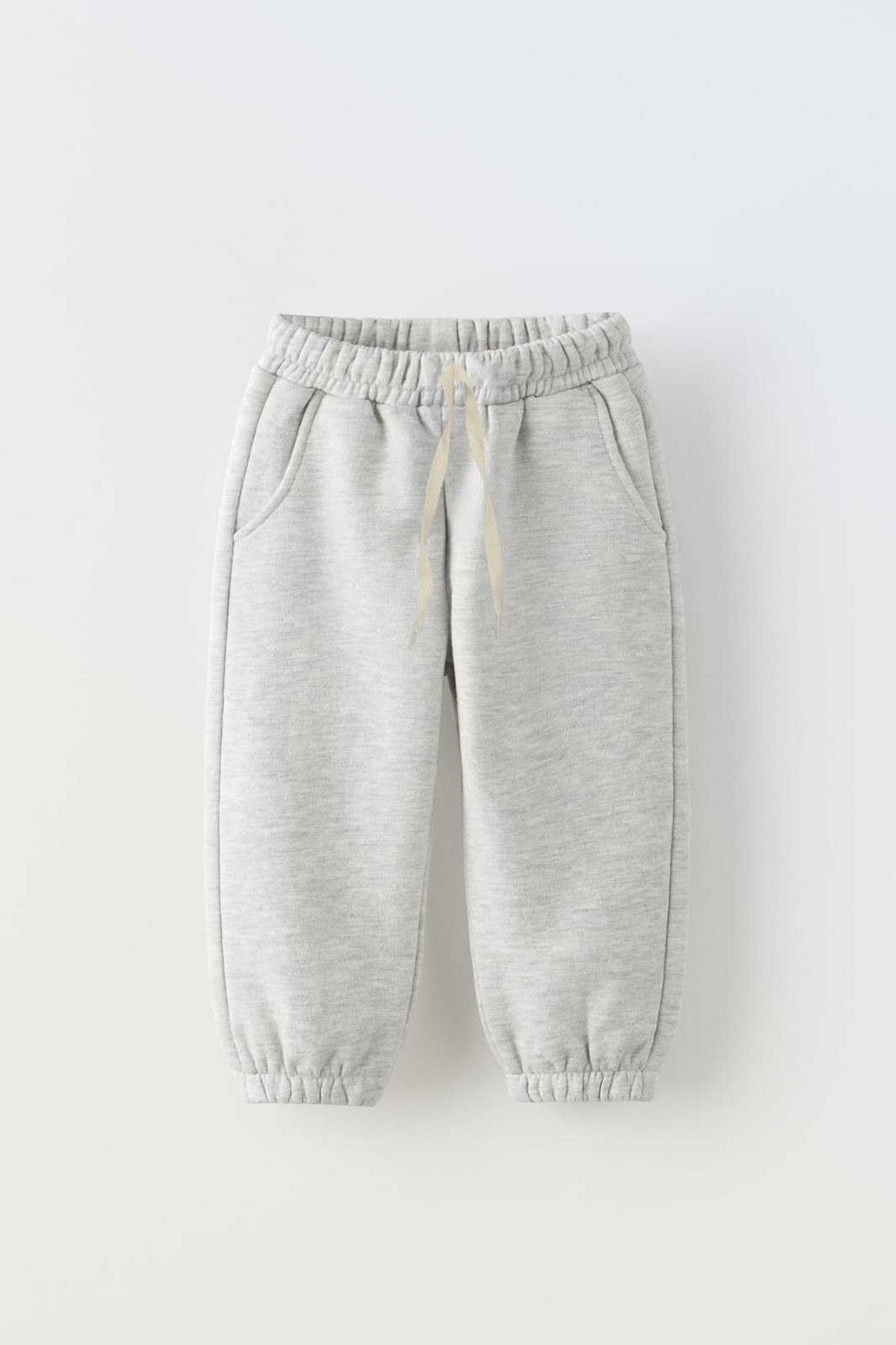 Pamuklu Jogger Şardonlu 3 iplik Eşofman Alt — GRİ