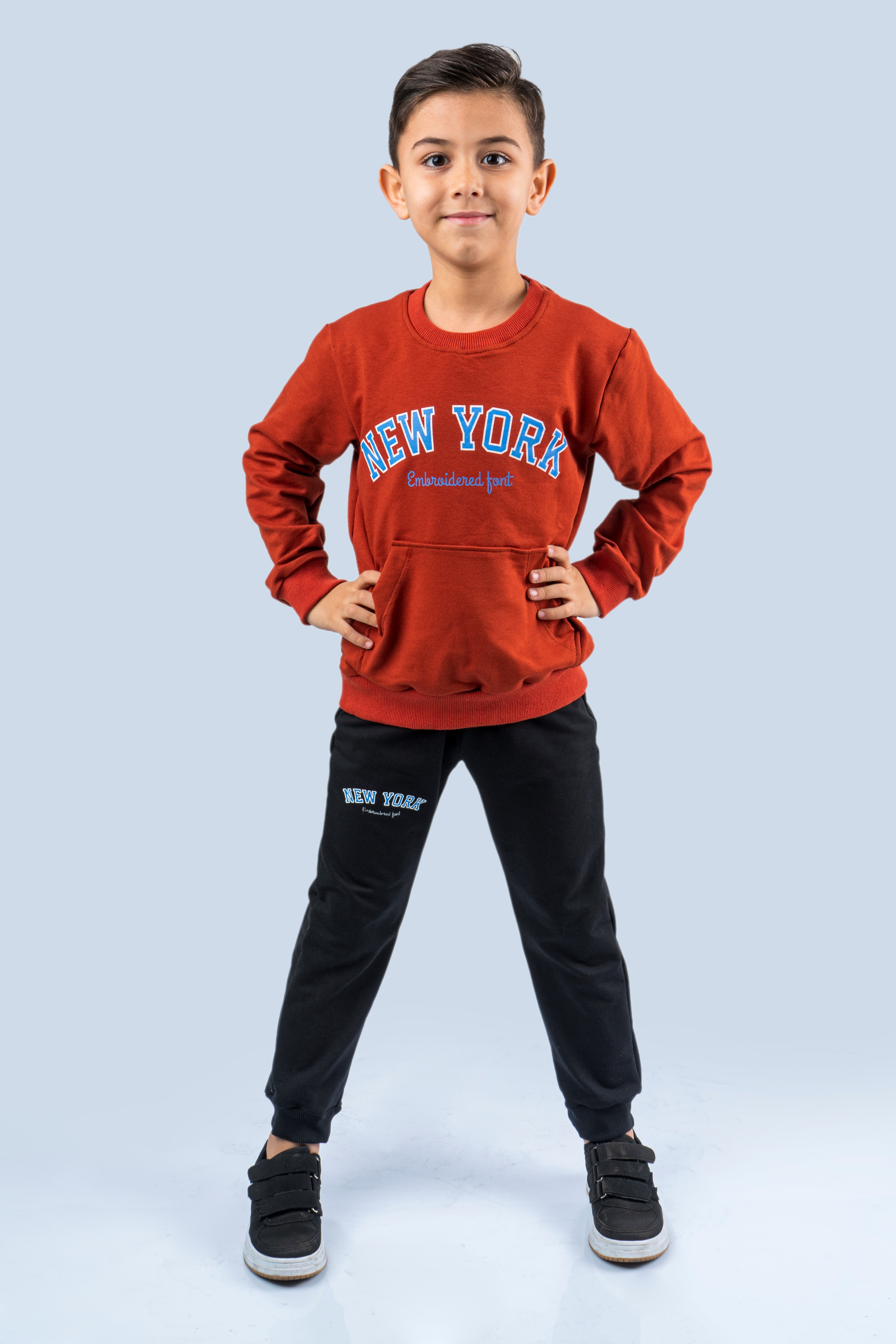 Newyork Baskılı Eşofman Takım MNKDM1001-NY — KİREMİT
